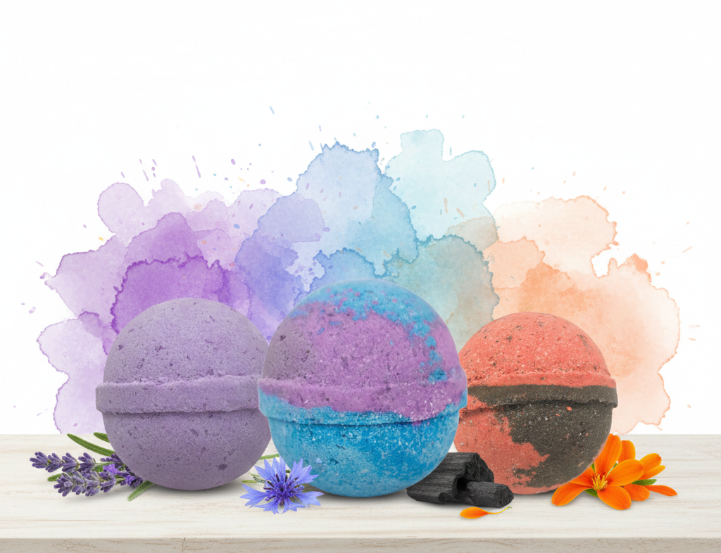Three-Pack Bath Bomb Set (Galaxy Giggles • Cinnamon Apple Cuddle • Lavender Calm)