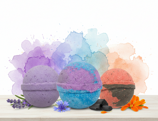 Three-Pack Bath Bomb Set (Galaxy Giggles • Cinnamon Apple Cuddle • Lavender Calm)